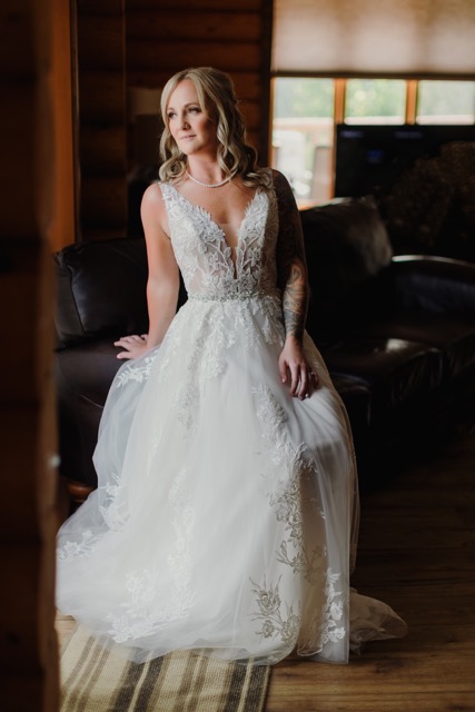 Beautiful Bride in Wedding Party at Bull River Guest Ranch